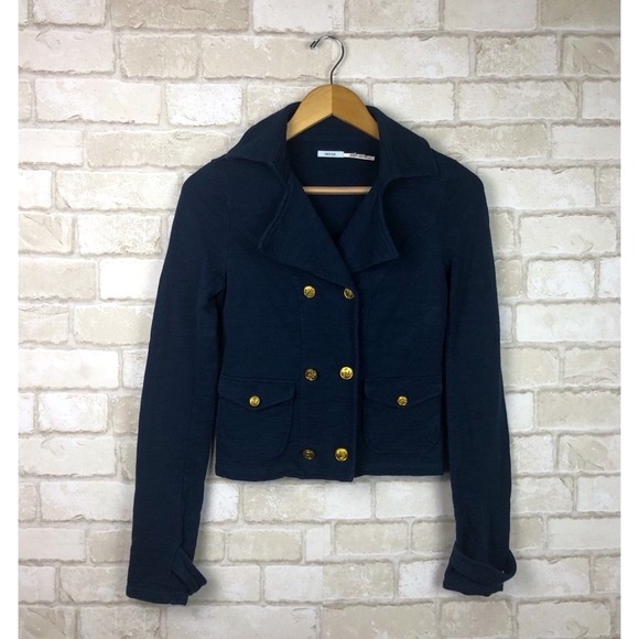Kimchi Blue Jackets & Blazers - Urban Outfitters Kimchi Blue Nautical Navy Blue Peacoat Size XS